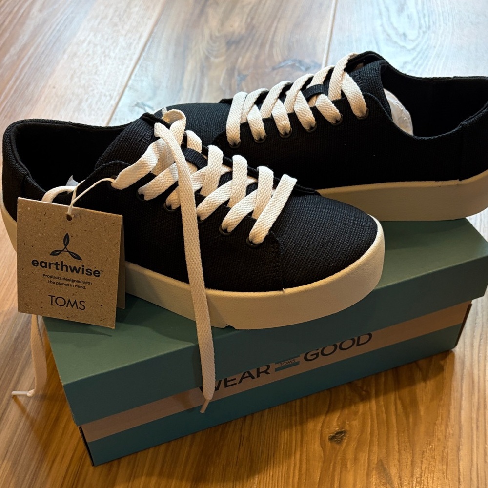 TOMS Black and White Women's Sneakers
